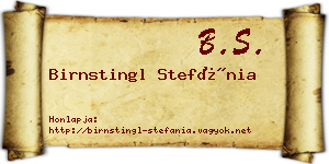 Birnstingl Stefánia névjegykártya